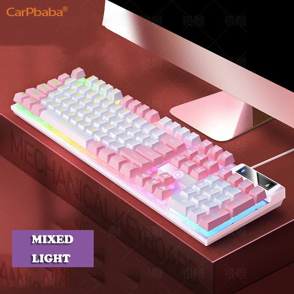 Gaming Keyboard Mobile - Carpbaba K500 104 tombol USB kabel,