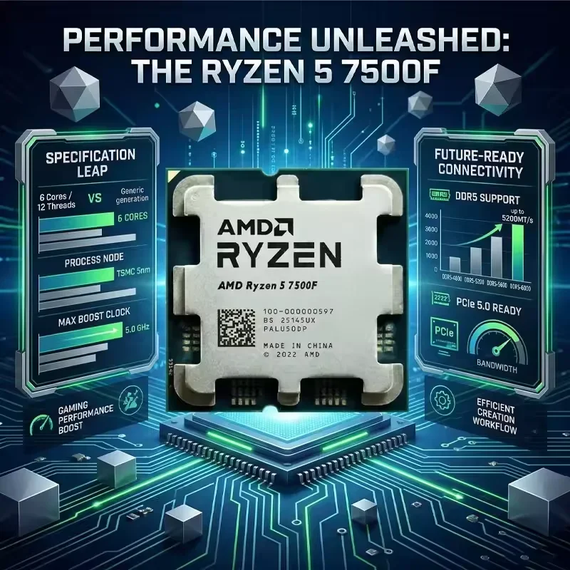 AMD Ryzen 5 7500F CPU Gaming D - Amd Cpu Ryzen 5 ulasan dan harga