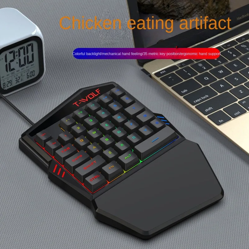 T-WOLF TF900 satu tangan Keybo - Gaming Keyboard Mobile ulasan dan harga