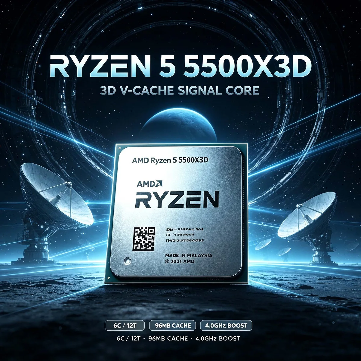 AMD Ryzen 5 5500X3D R5 5500X3D - Amd Cpu Ryzen 5 ulasan dan harga